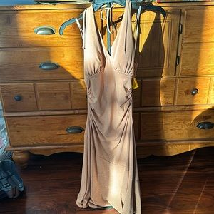 Halter gold sparkly cocktail dress